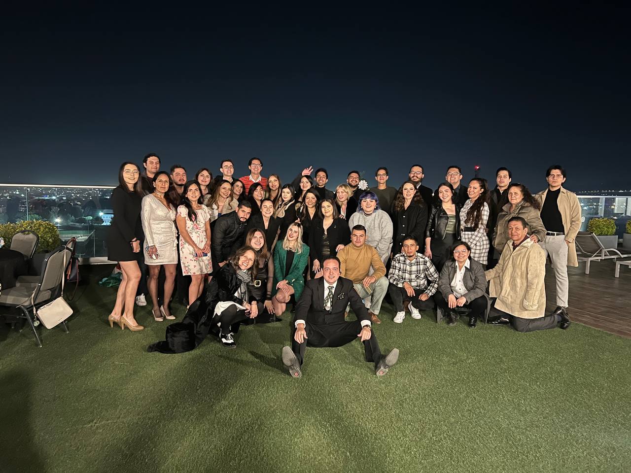 Projection from EFA lens on concrete wall