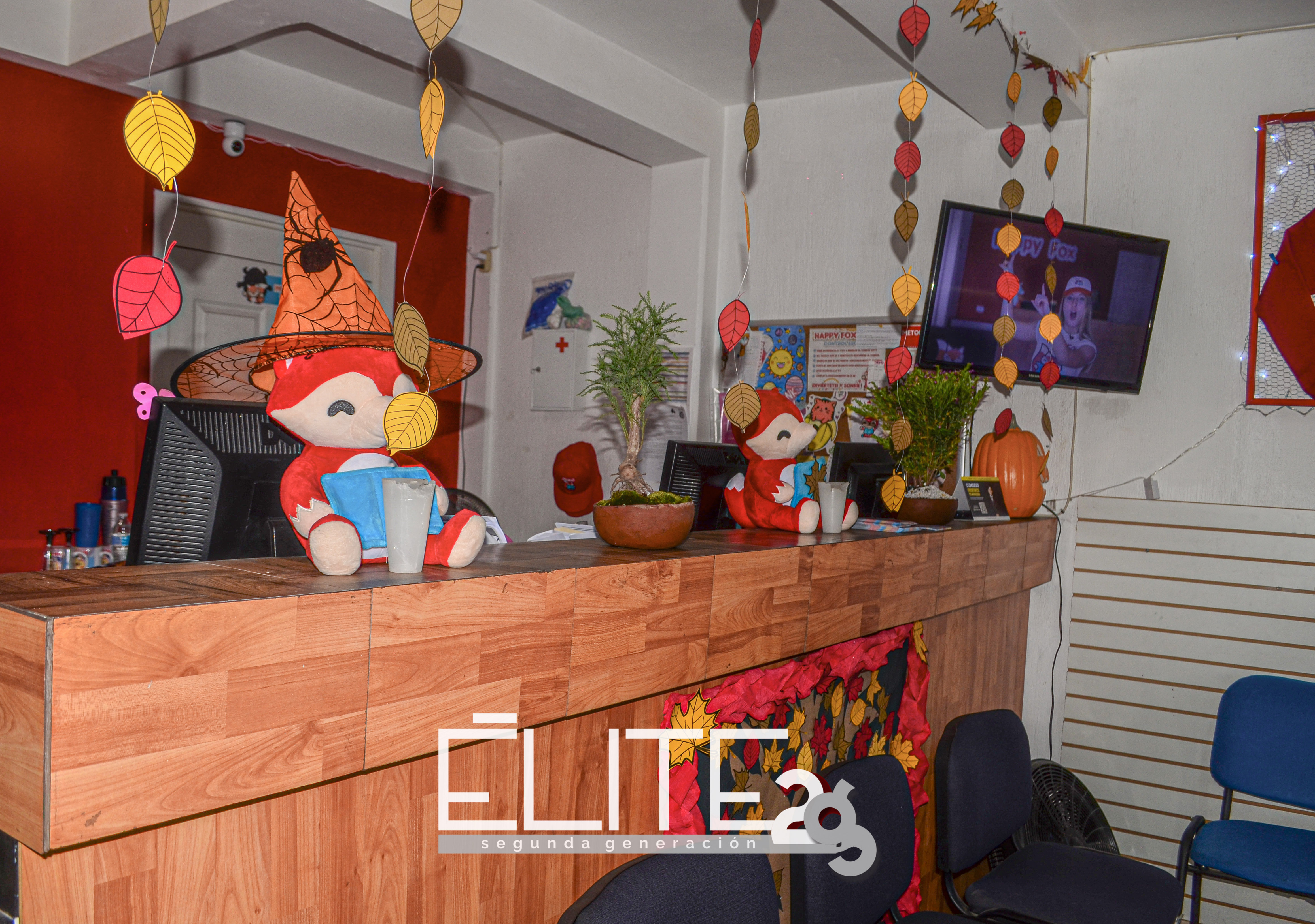 Portrait with EFA glasses, neon reflections